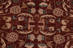 handmade Traditional Lahore Rust Tan Hand Knotted RECTANGLE 100% WOOL area rug 5' x 7'