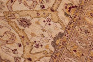 handmade Traditional Kafkaz Tan Gold Hand Knotted RECTANGLE 100% WOOL area rug 5x7