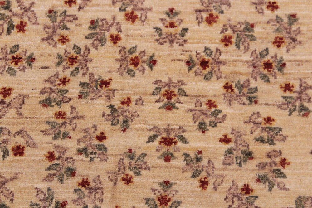 handmade Transitional Kafkaz Ivory Red Hand Knotted RECTANGLE 100% WOOL area rug 3' x 5'