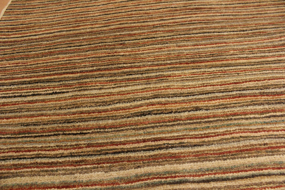 handmade Modern Gabbeh Beige Rust Hand Knotted RECTANGLE 100% WOOL area rug 3' x 5'