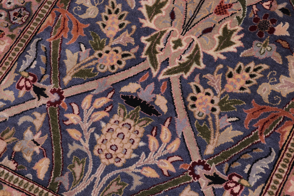 handmade Transitional Mujahid Blue Red Hand Knotted RECTANGLE 100% WOOL area rug 3x4