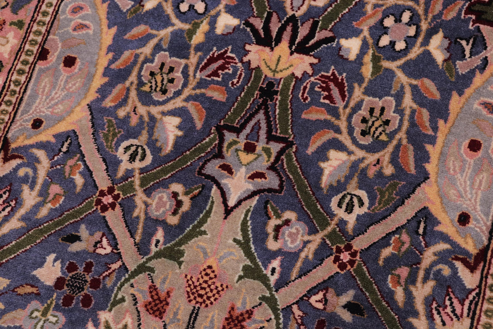 handmade Transitional Mujahid Blue Red Hand Knotted RECTANGLE 100% WOOL area rug 3x4