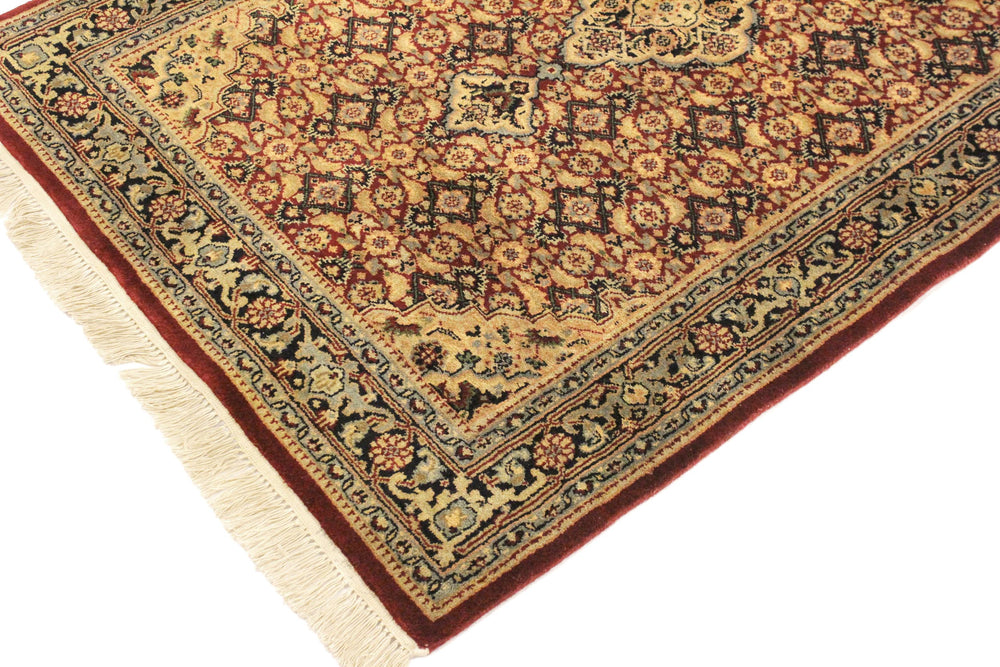 handmade Traditional Kafkaz Red Blue Hand Knotted RECTANGLE 100% WOOL area rug 4' x 6'