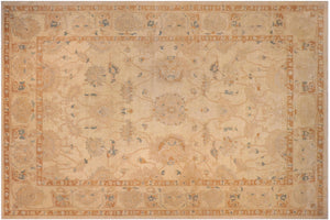 handmade Traditional Kafkaz Tan Rust Hand Knotted RECTANGLE 100% WOOL area rug 13x18