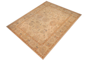 handmade Traditional Kafkaz Tan Rust Hand Knotted RECTANGLE 100% WOOL area rug 13x18