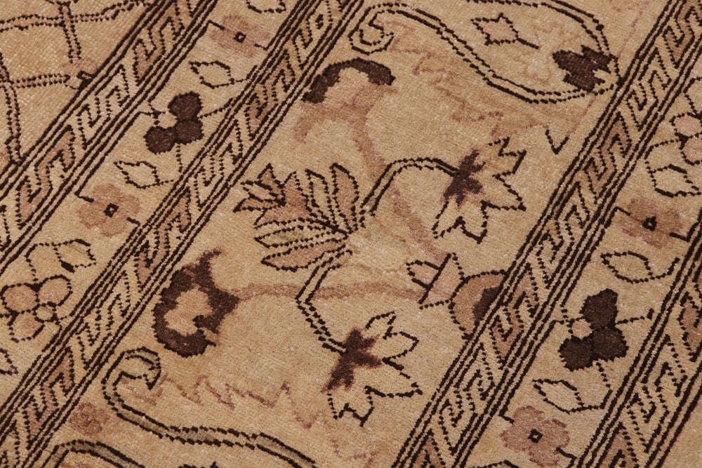 handmade Transitional Kafkaz Lt. Tan Brown Hand Knotted RECTANGLE 100% WOOL area rug 14' x 18'