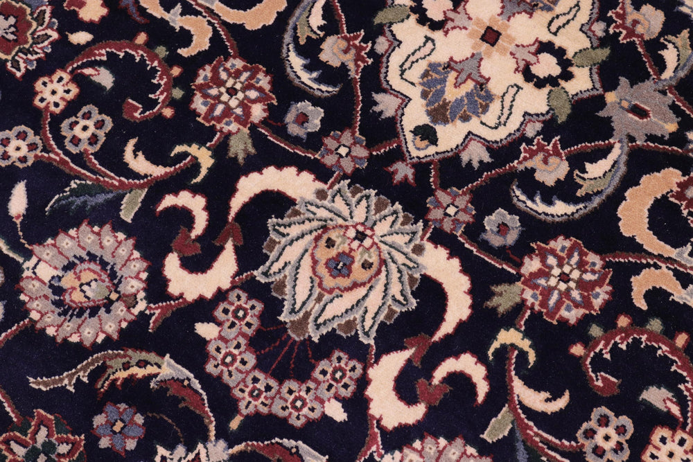 handmade Traditional Abasi Afsha Blue Red Hand Knotted ROUND 100% WOOL area rug 8'x8'