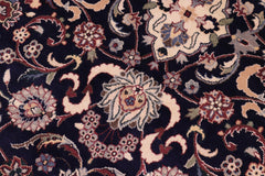 handmade Traditional Abasi Afsha Blue Red Hand Knotted ROUND 100% WOOL area rug 8'x8'