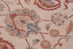 handmade Traditional Kafkaz Ivory Rose Hand Knotted RECTANGLE 100% WOOL area rug 13x17