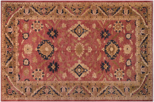 handmade Traditional Kafkaz Rust Olive Green Hand Knotted RECTANGLE 100% WOOL area rug 12x18