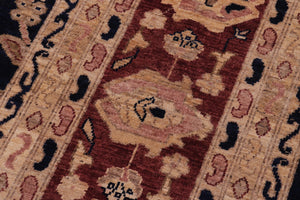 handmade Transitional Kafkaz Blue Red Hand Knotted RECTANGLE 100% WOOL area rug 12' x 16'