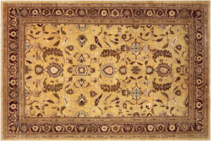 handmade Traditional Kafkaz Gold Red Hand Knotted RECTANGLE 100% WOOL area rug 13x17
