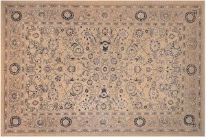 handmade Traditional Kafkaz Lt. Brown Tan Hand Knotted RECTANGLE 100% WOOL area rug 12x18