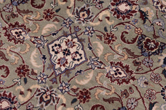 handmade Traditional Abasi Afsha Green Beige Hand Knotted ROUND 100% WOOL area rug 6'x6'