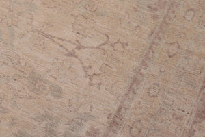 handmade Transitional Kafkaz Ivory Lt. Brown Hand Knotted RECTANGLE 100% WOOL area rug 12' x 15'