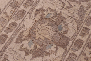 handmade Transitional Kafkaz Ivory Ivory Hand Knotted RECTANGLE 100% WOOL area rug 12' x 18'