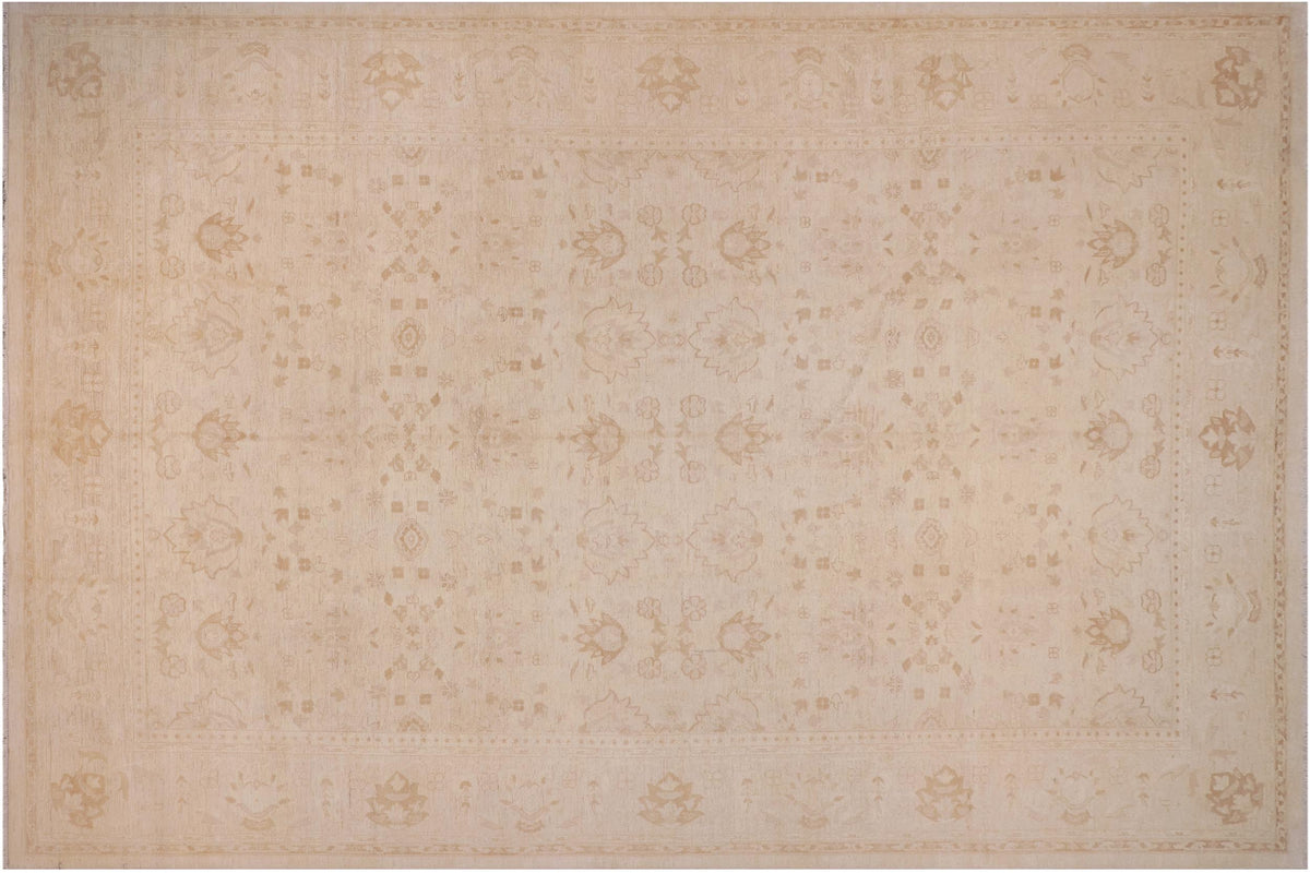 handmade Traditional Kafkaz Ivory Tan Hand Knotted RECTANGLE 100% WOOL area rug 12x18