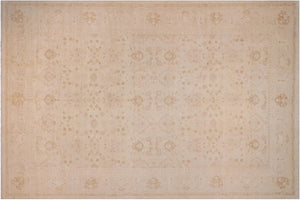 handmade Traditional Kafkaz Ivory Tan Hand Knotted RECTANGLE 100% WOOL area rug 12x18