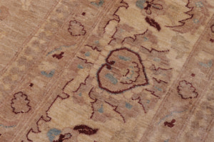 handmade Traditional Kafkaz Tan Tan Hand Knotted RECTANGLE 100% WOOL area rug 12x18