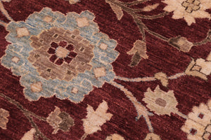 handmade Traditional Kafkaz Red Lt. Green Hand Knotted RECTANGLE 100% WOOL area rug 12x15