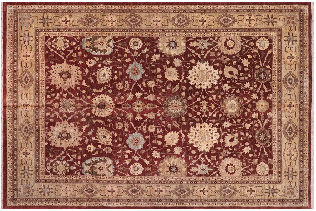 handmade Traditional Kafkaz Red Lt. Green Hand Knotted RECTANGLE 100% WOOL area rug 12x15