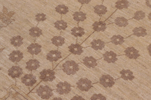 handmade Traditional Kafkaz Tan Tan Hand Knotted RECTANGLE 100% WOOL area rug 12x18
