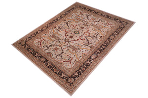 handmade Traditional Kafkaz Gray Brown Hand Knotted RECTANGLE 100% WOOL area rug 12x15