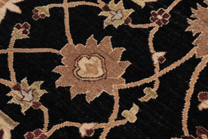 handmade Traditional Kafkaz Black Lt. Green Hand Knotted RECTANGLE 100% WOOL area rug 12x18