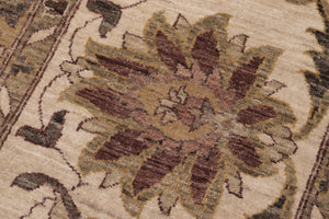 handmade Traditional Kafkaz Brown Lt. Gold Hand Knotted RECTANGLE 100% WOOL area rug 12x17