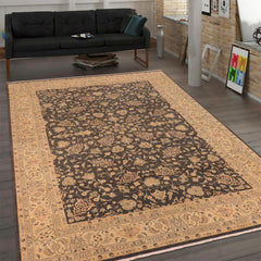 handmade Traditional Kafkaz Green Tan Hand Knotted RECTANGLE 100% WOOL area rug 10x14