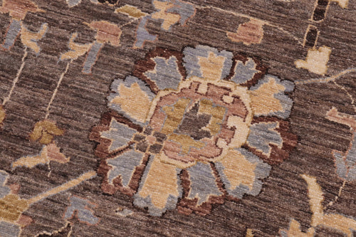 handmade Transitional Kafkaz Gray Lt. Tan Hand Knotted RECTANGLE 100% WOOL area rug 12' x 18'