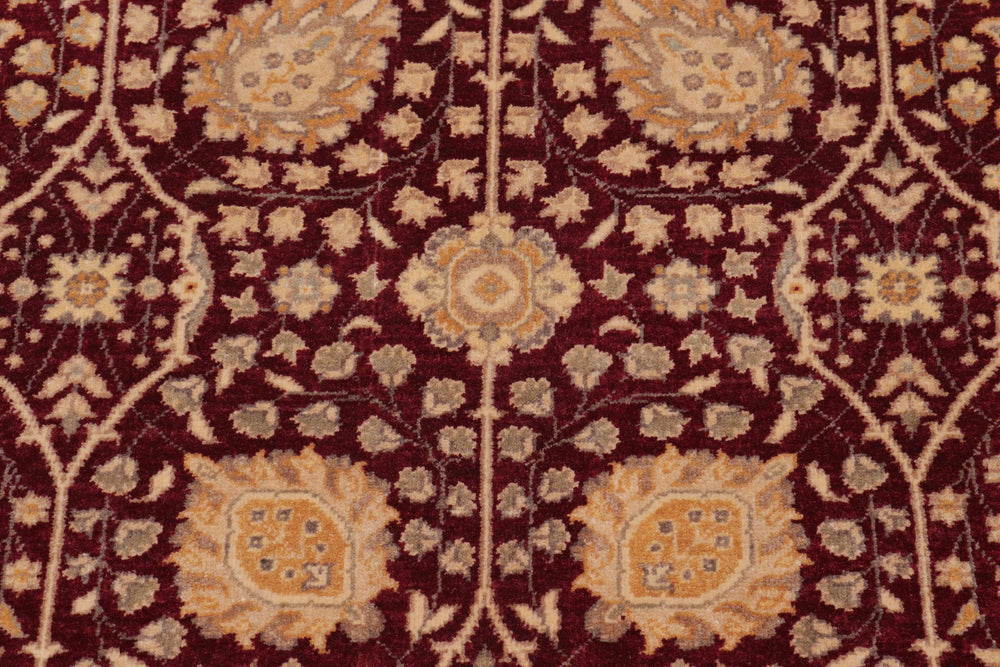 handmade Transitional Design Red Red Hand Knotted GALLERY 100% WOOL area rug 6' x 12'