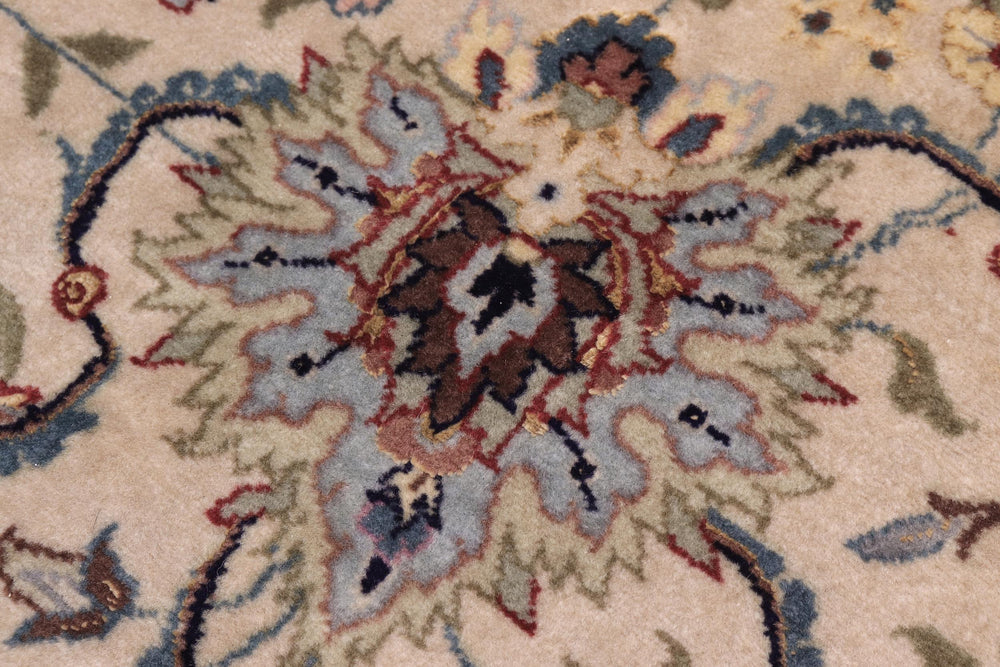 handmade Traditional Jhangeer Lt. Gray Lt. Gray Hand Knotted RECTANGLE WOOL&SILK area rug 12x17

