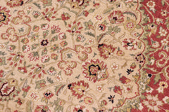 handmade Traditional Round Design Rust Ivory Hand Knotted ROUND 100% WOOL area rug 9' x 9'