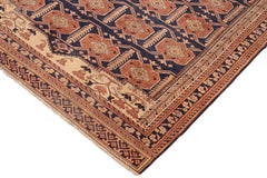 handmade Transitional Antique Blue Beige Hand Knotted RECTANGLE 100% WOOL area rug 6' x 9'