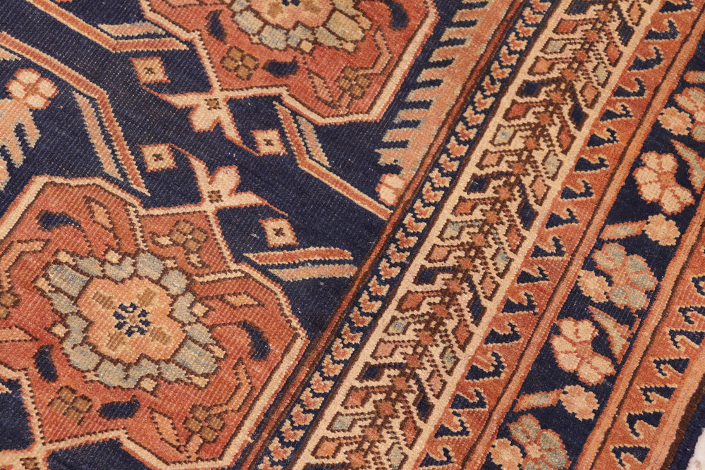 handmade Transitional Antique Blue Beige Hand Knotted RECTANGLE 100% WOOL area rug 6' x 9'