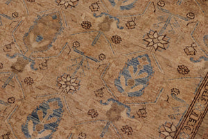 handmade Transitional Kafkaz Tan Green Hand Knotted RECTANGLE 100% WOOL area rug 7' x 10'