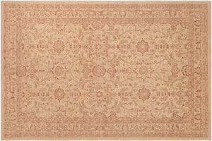 handmade Traditional Kafkaz Beige Rust Hand Knotted RECTANGLE 100% WOOL area rug 6x9
