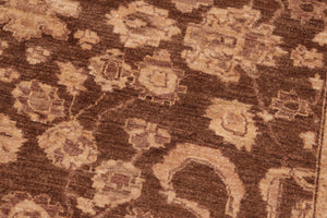 handmade Traditional Kafkaz Brown Tan Hand Knotted RECTANGLE 100% WOOL area rug 6x9