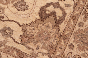 handmade Traditional Kafkaz Beige Brown Hand Knotted RECTANGLE 100% WOOL area rug 6x9