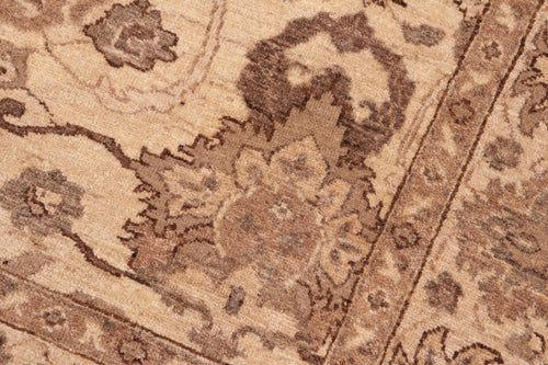 handmade Traditional Kafkaz Beige Brown Hand Knotted RECTANGLE 100% WOOL area rug 6x9
