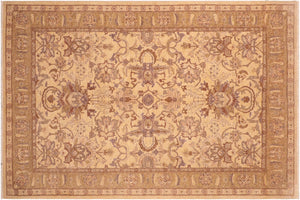 handmade Traditional Kafkaz Tan Brown Hand Knotted RECTANGLE 100% WOOL area rug 6x10
