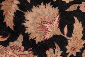 handmade Transitional Kafkaz Black Red Hand Knotted RECTANGLE 100% WOOL area rug 6' x 9'