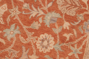 handmade Transitional Kafkaz Rust Beige Hand Knotted RECTANGLE 100% WOOL area rug 6' x 9'