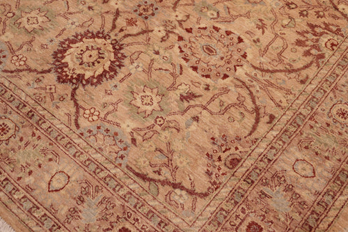 handmade Traditional Kafkaz Tan Brown Hand Knotted RECTANGLE 100% WOOL area rug 6x9
