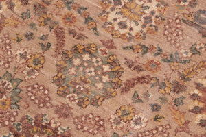 handmade Transitional Kafkaz Tan Brown Hand Knotted RECTANGLE 100% WOOL area rug 6' x 9'