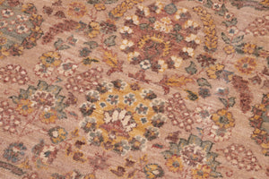 handmade Transitional Kafkaz Tan Brown Hand Knotted RECTANGLE 100% WOOL area rug 6' x 9'