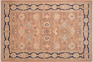 Classic Ziegler Lyndsay Rose/Blue Hand Knotted Wool Rug - 6'0'' x 9'3''