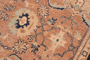 handmade Traditional Kafkaz Rose Blue Hand Knotted RECTANGLE 100% WOOL area rug 6x9
