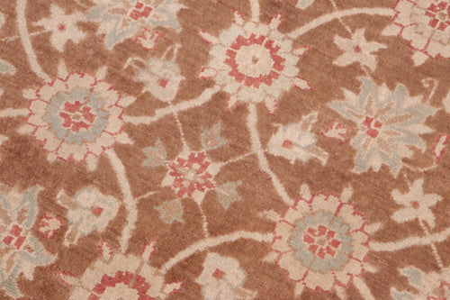 handmade Transitional Kafkaz Brown Beige Hand Knotted RECTANGLE 100% WOOL area rug 6' x 9'